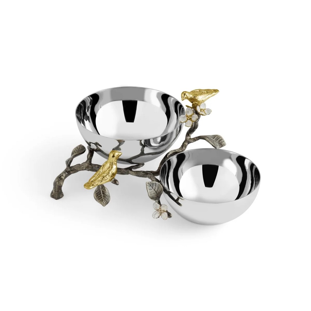 Michael Aram Lovebirds Double Dish