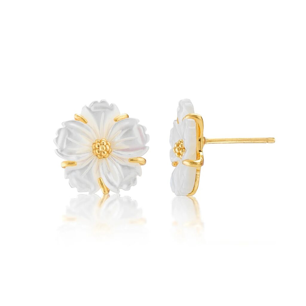 Mermaid Garden Petite Stud Earrings - MOP