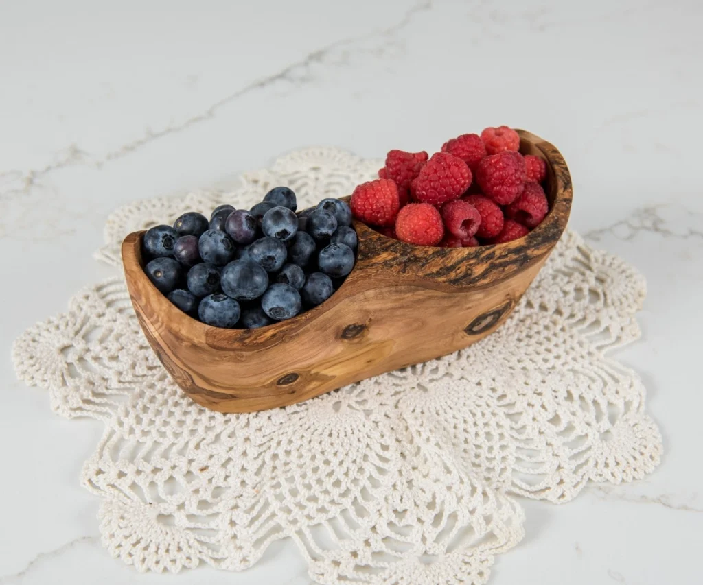 Olive Wood Rustic 2 Section Dish2