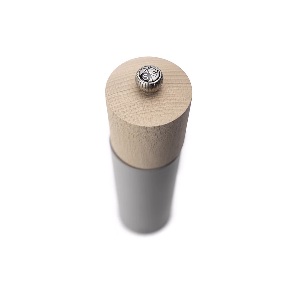 Peugeot Boreal Beech Wood Salt Mill - Pebble Grey2