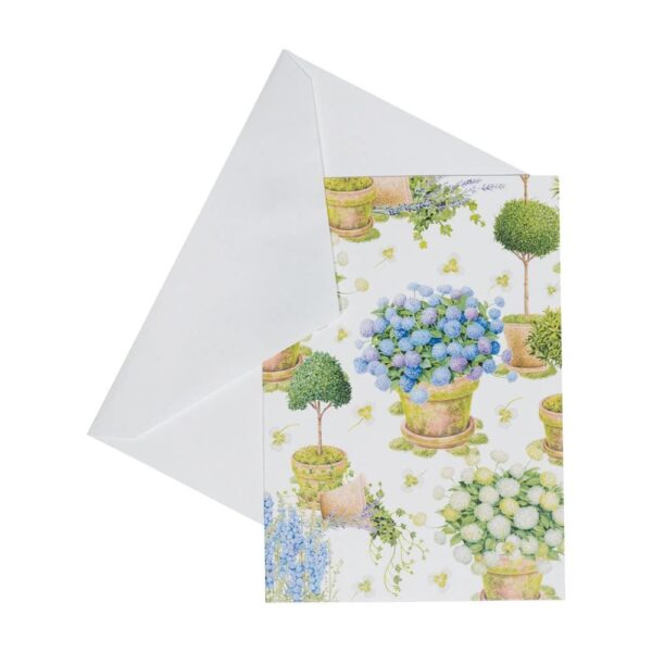 Caspari Potted Hydrangeas Boxed Note Cards