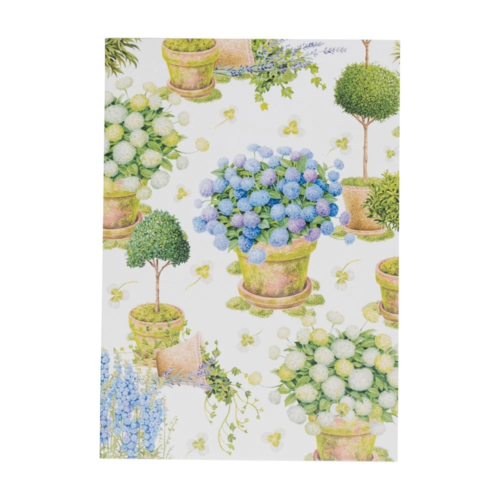 Caspari Potted Hydrangeas Boxed Note Cards