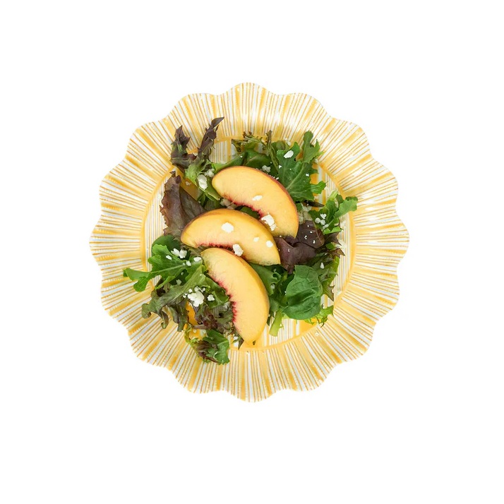 Juliska Cabana Stripe Melamine Salad Plate - Sunshine