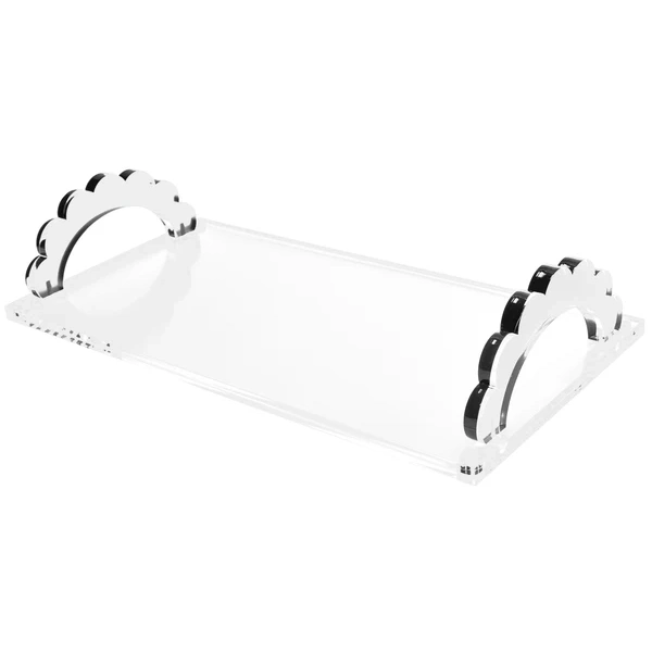 Tara Wilson Scallop Handle Tray - Clear