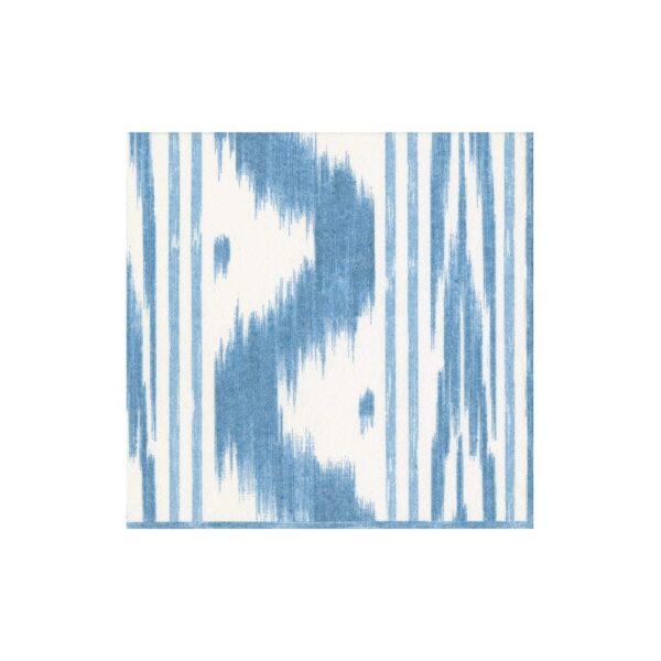 Caspari Paper Linen Cocktail Napkins - Toile De Nantes Blue, Pack of 15