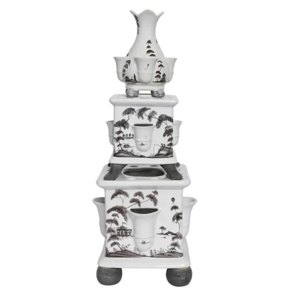 Juliska Country Estate Tulipiere Tower Set/3pc - Flint Grey