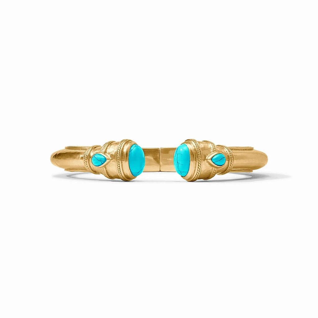 Julie Vos Cannes Demi Cuff - Turquoise Blue
