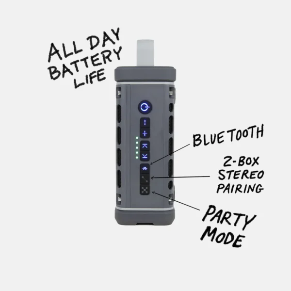 Turtlebox Ranger Bluetooth Outdoor Speaker - Gray2