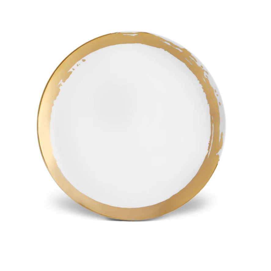 L'Objet Zen Dessert Plate - White /Gold