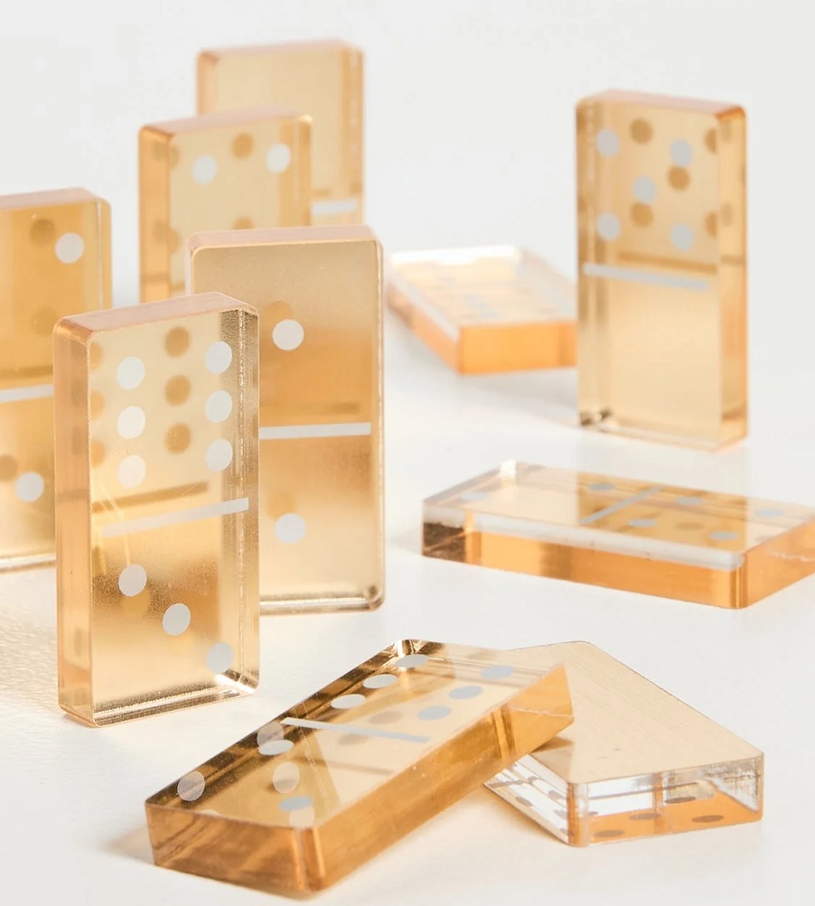 Tizo Acrylic Domino Set - Gold