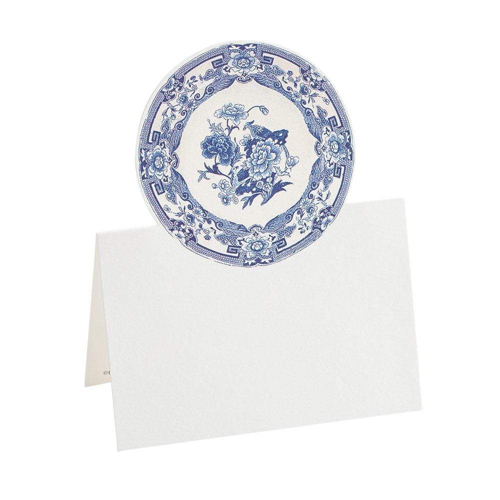 Caspari Blue & White Die-Cut Place Cards