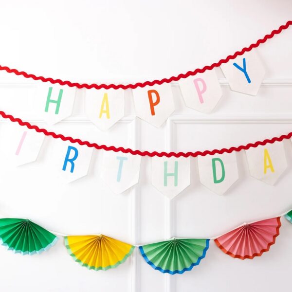 Bright Birthday Bunting Banner