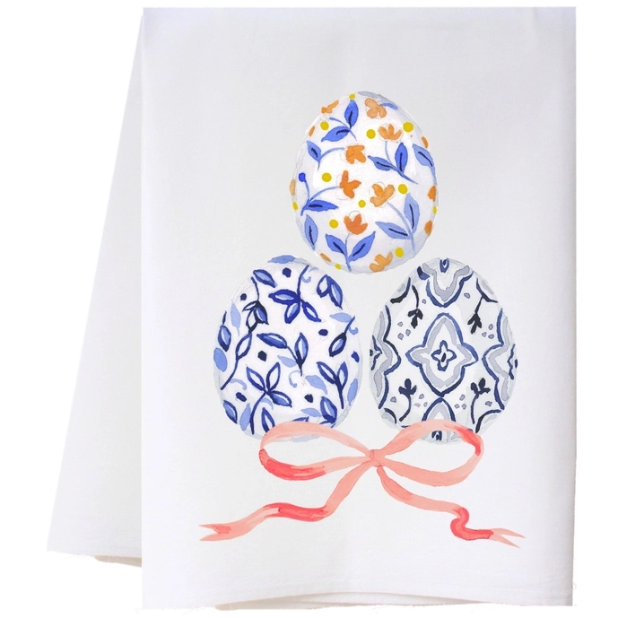 Cora & Pate Egg Trio Flour Sack Towel