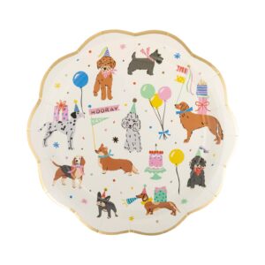 Dog Party Dessert Paper Plates