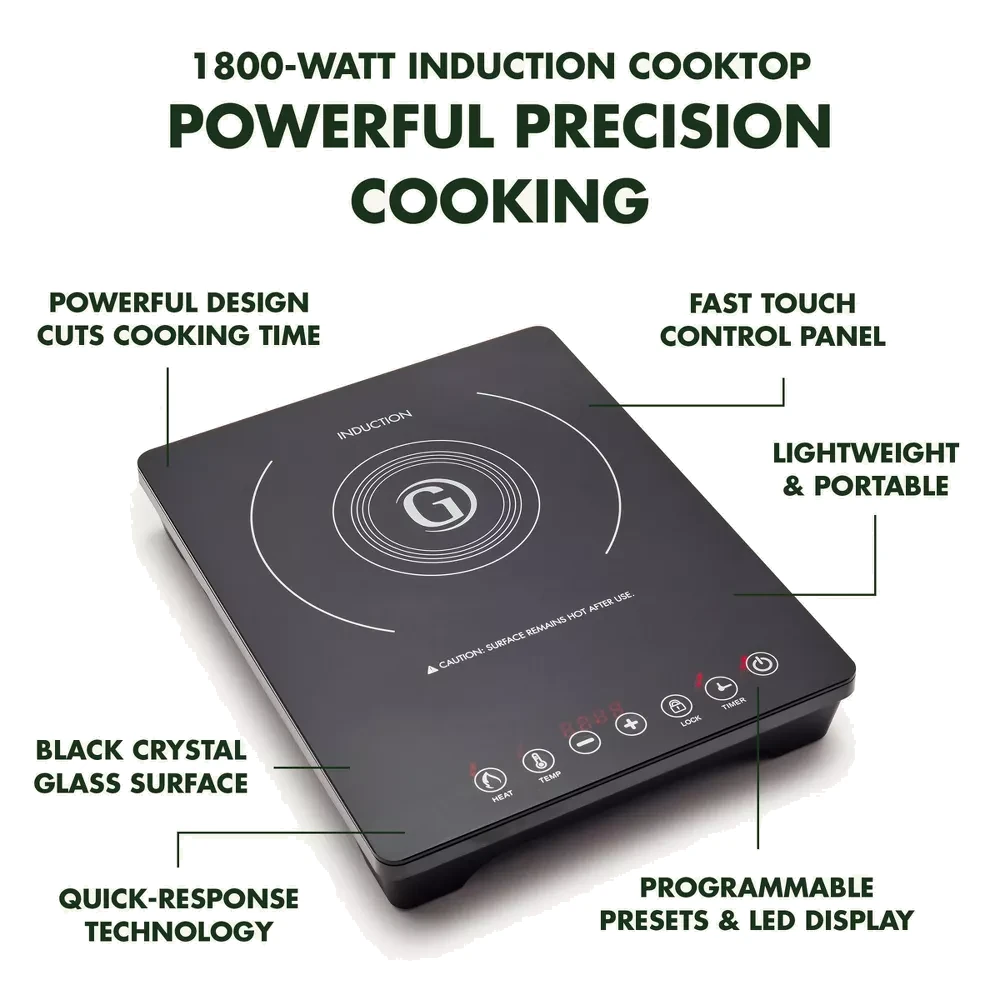 GreenPan 1800 Watts Induction Cooktop - Black