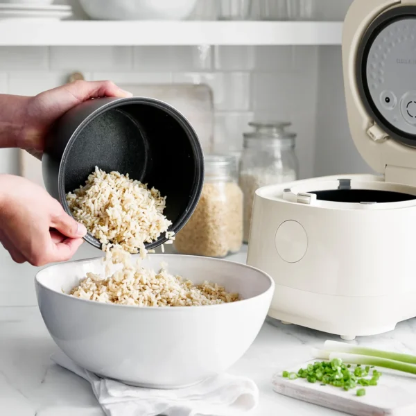 GreenPan Bistro 8-Cup Carb-Reducing Rice Cooker - Cloud Cream