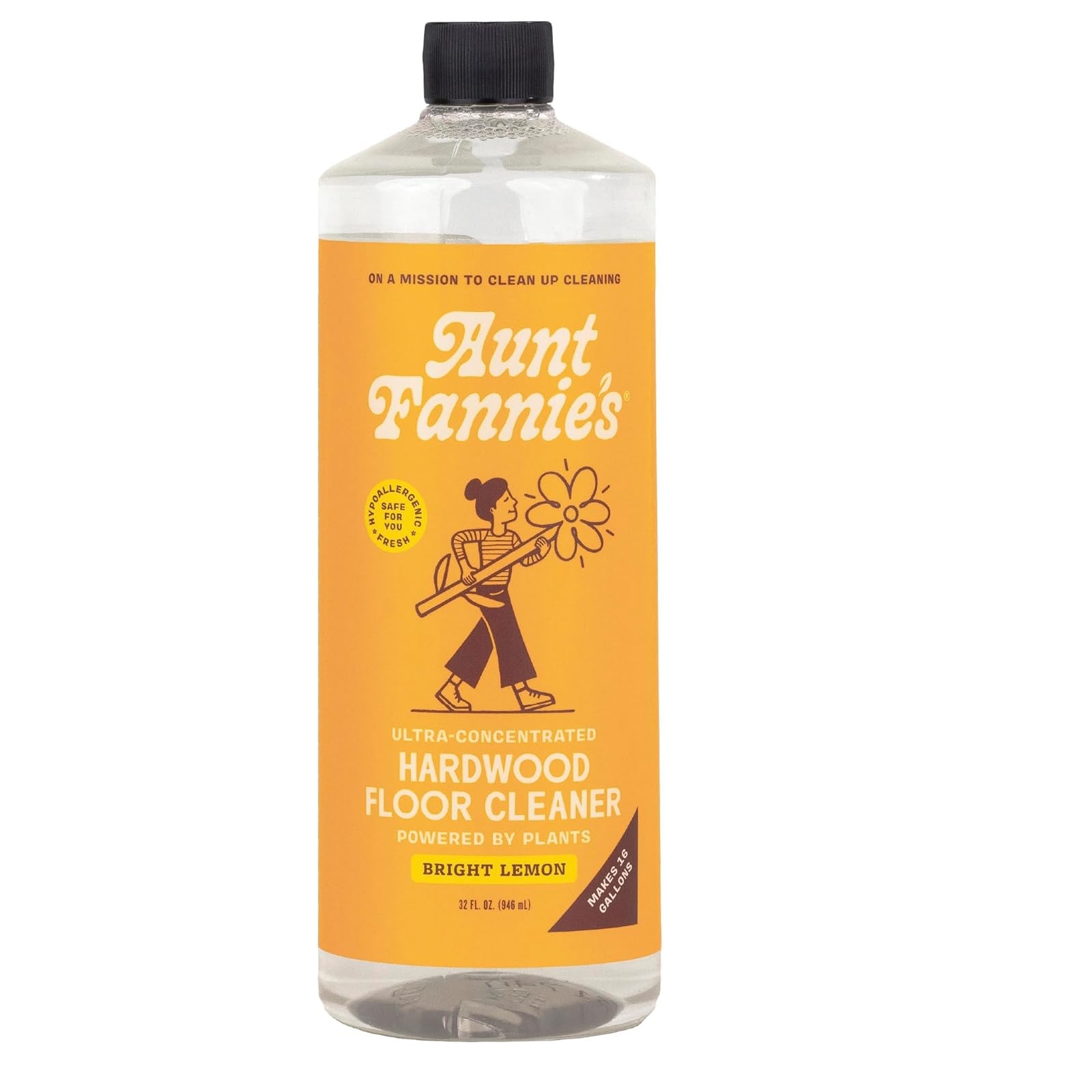 Aunt Fannie's Ultra Concentrated Hardwood Floor Cleaner - Bright Lemon