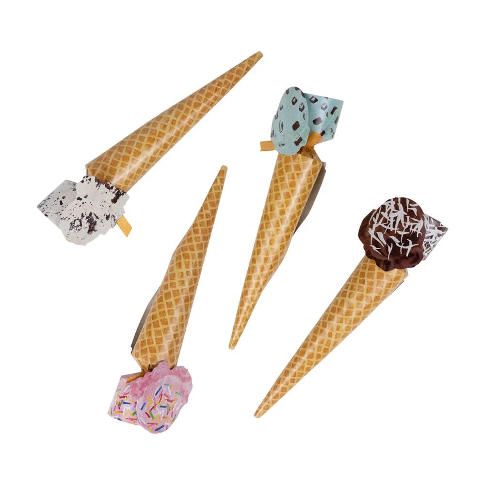 Caspari Ice Cream Cones Celebration Crackers