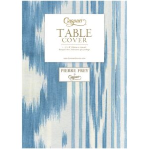 Caspari Toile De Nantes Blue Paper Linen Table Cover