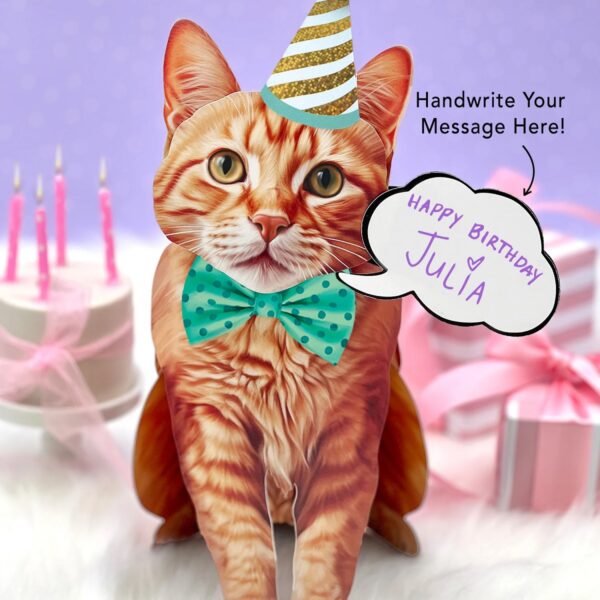 Orange Tabby Cat Pop-Up Card