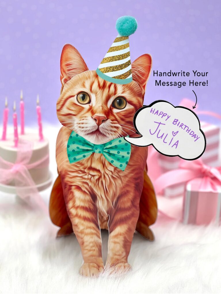Orange Tabby Cat Pop-Up Card