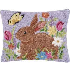 Peking Handcraft Lavender Bunny Hook Pillow