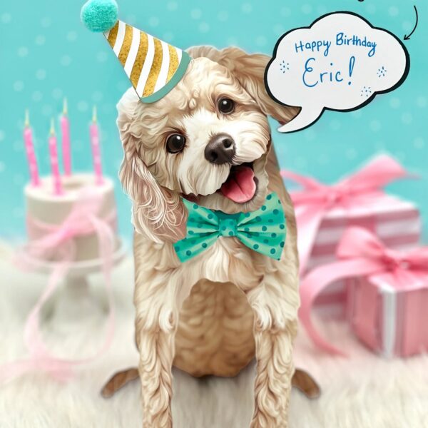 Poodle Pop-Up Card