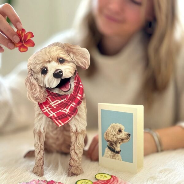 Poodle Pop-Up Card