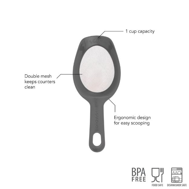 1-Cup Scoop & Sift - Charcoal