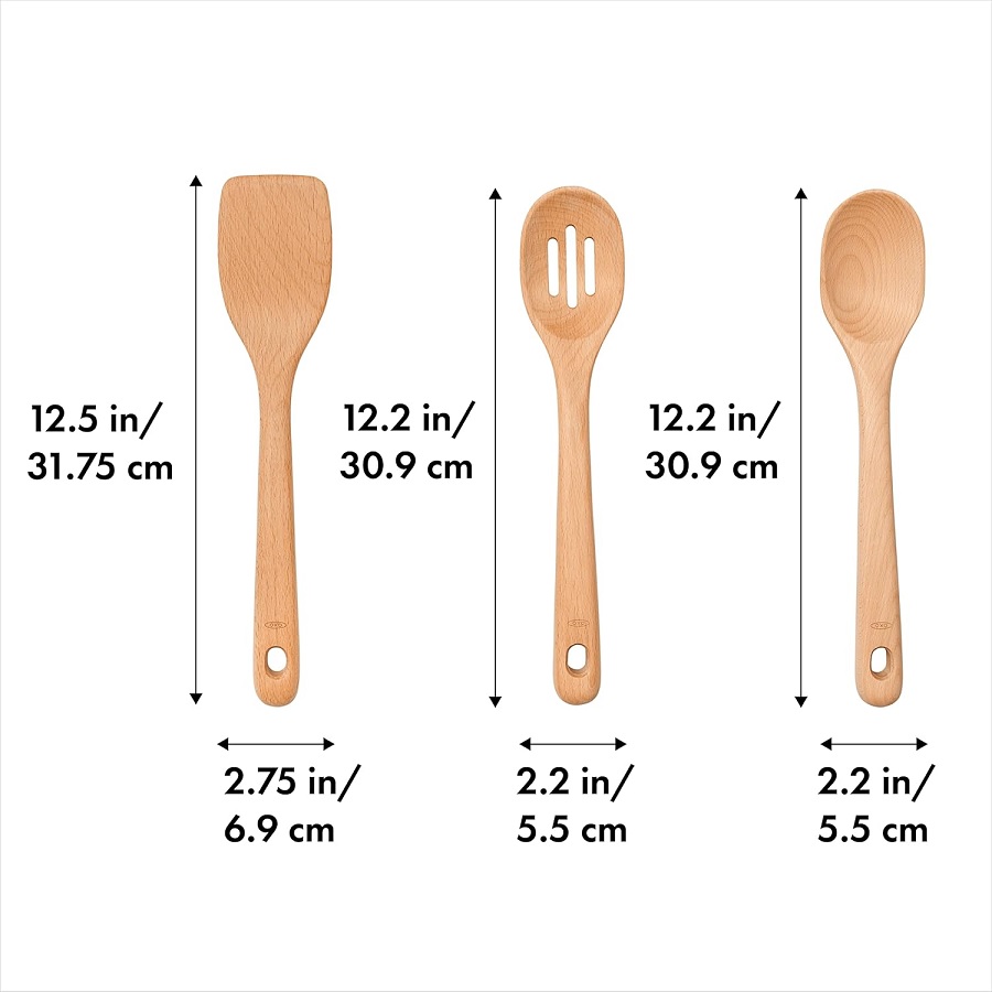 OXO 3 Piece Wooden Utensil Set