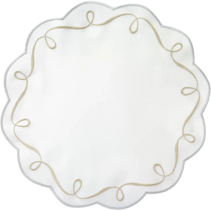 Bodrum Ribbon Twirl Placemat - GoldSilver