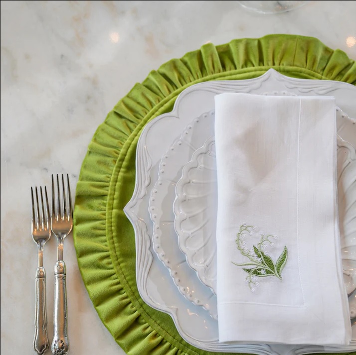 Arte Italica Lily of the Valley Large Napkin