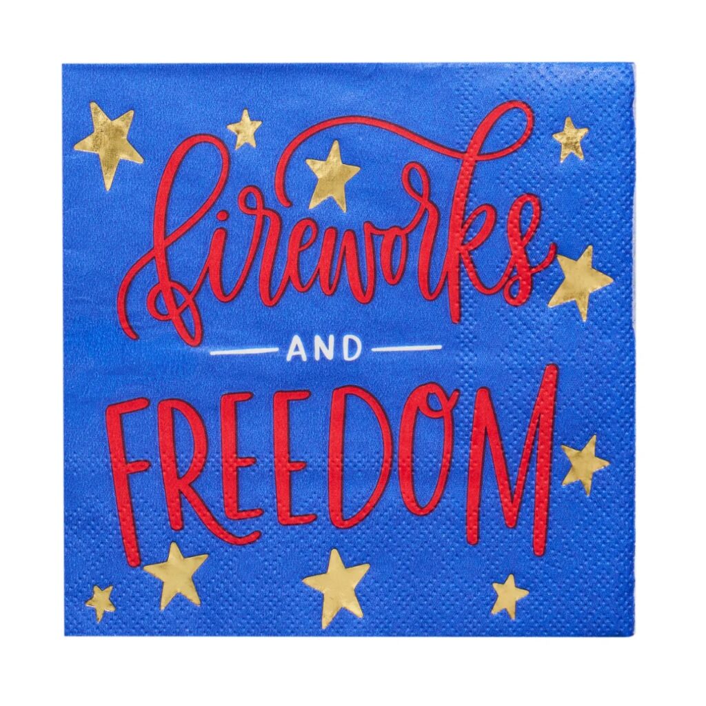 Modern Patriotic Paper Cocktail Napkins/20pk Modern Patriotic Paper Cocktail Napkins/20pk