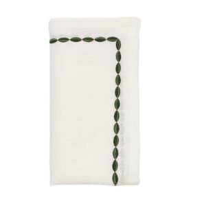 Kim Seybert Swag Napkin - Green/White