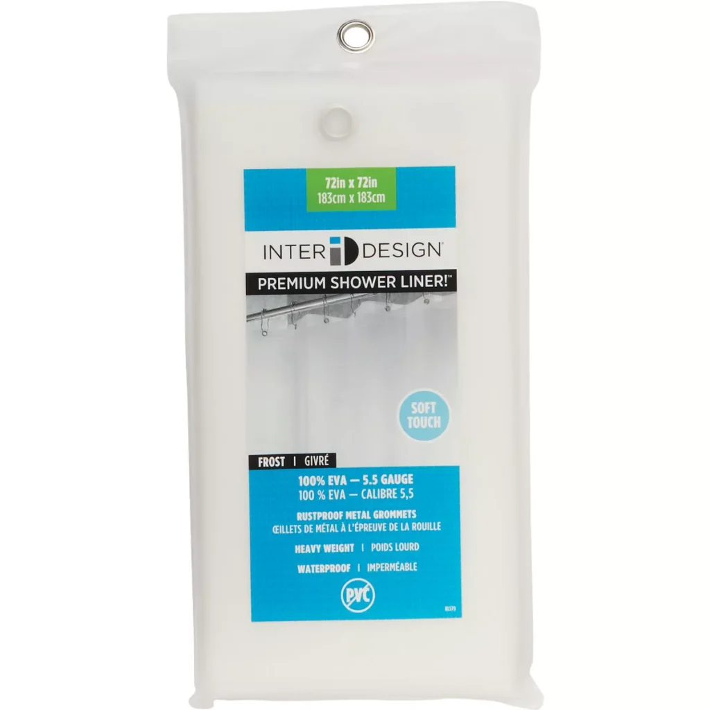 iDesign Frost EVA Shower Curtain Liner2