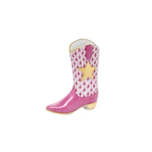 Herend Cowboy Boot - Raspberry