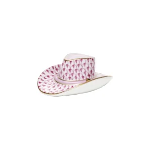 Herend Cowboy Hat - Raspberry