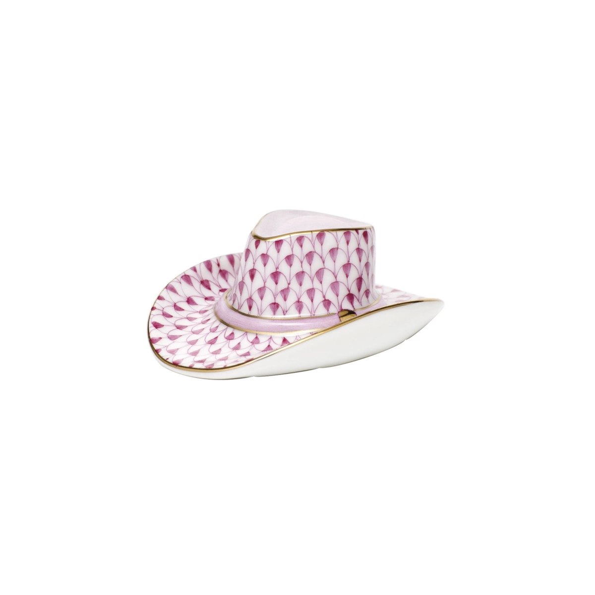 Herend Cowboy Hat - Raspberry
