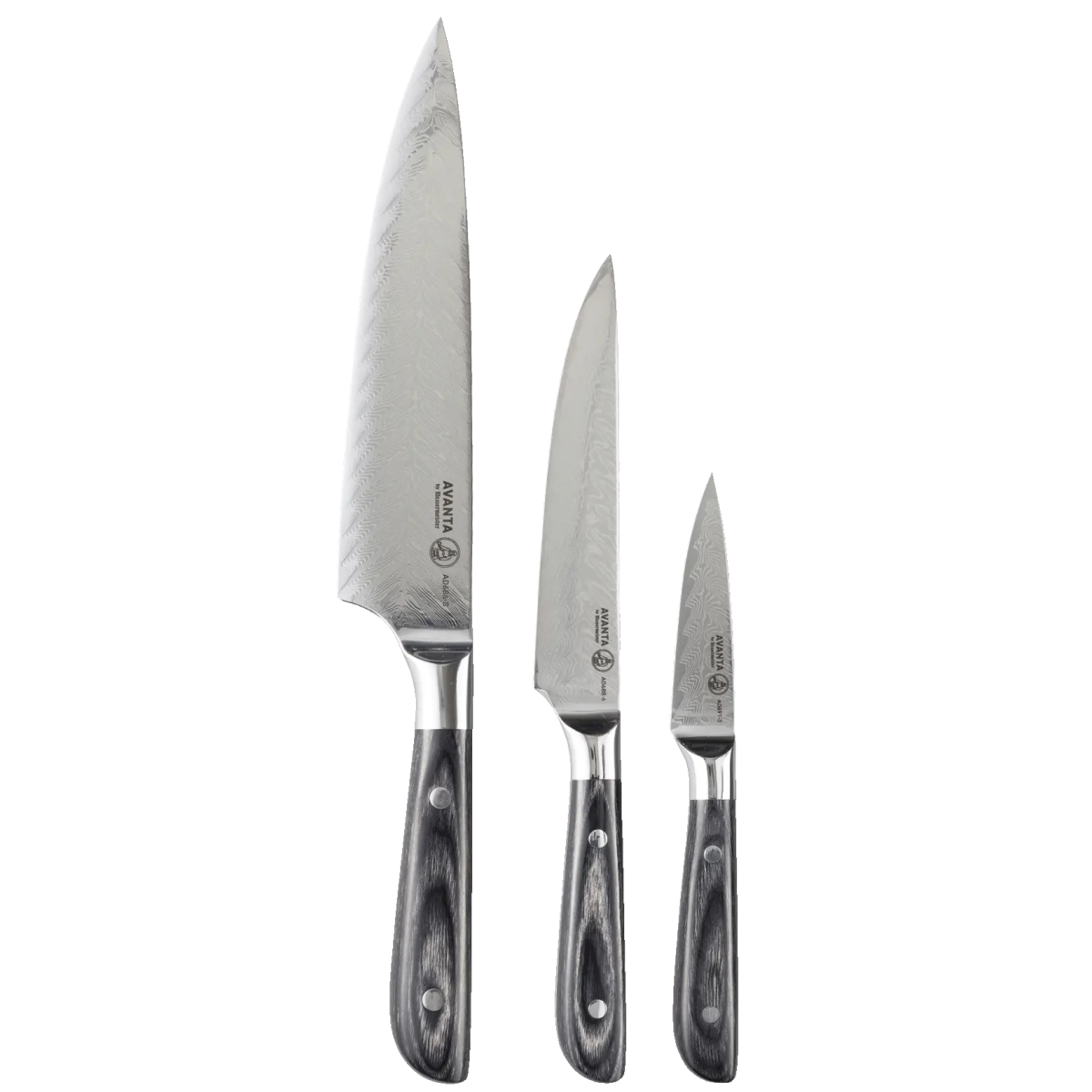 Messermeister Avanta Damascus 3 Piece Starter Set
