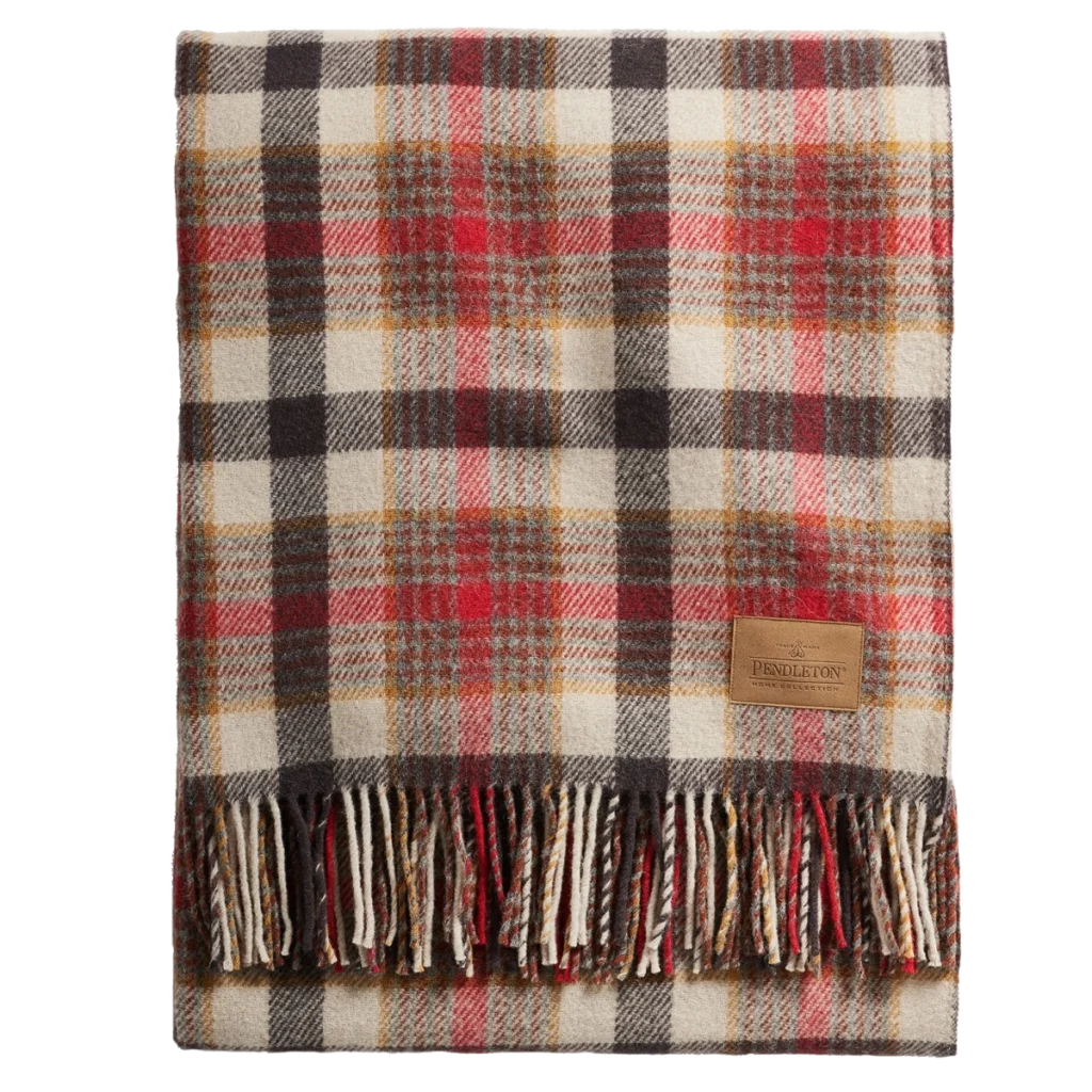 Pendleton Motor Robe Throw with Leather Carrier - Lassen3