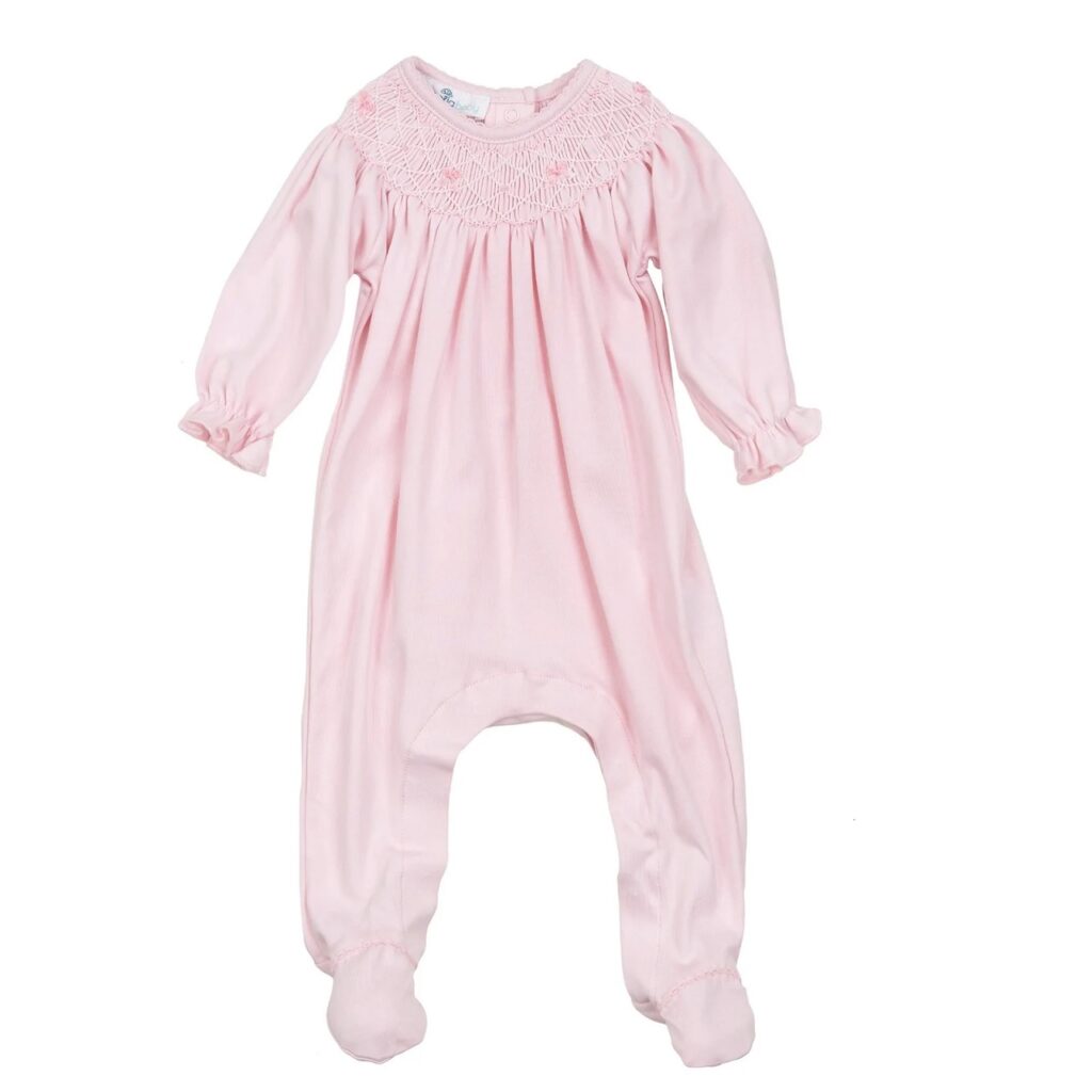 Magnolia Baby Amelia's Classics Solid Bishop Footie - Pink