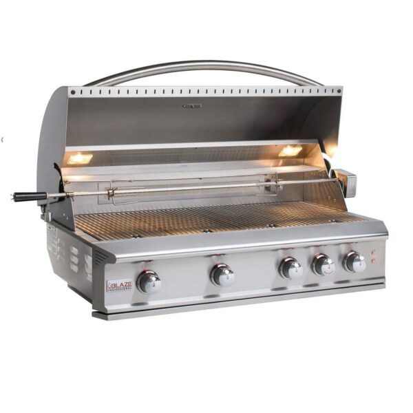 Blaze Professional 44-Inch 4 Burner Built-In Gas Grill With Rear Infrared Burner - Natural Gas