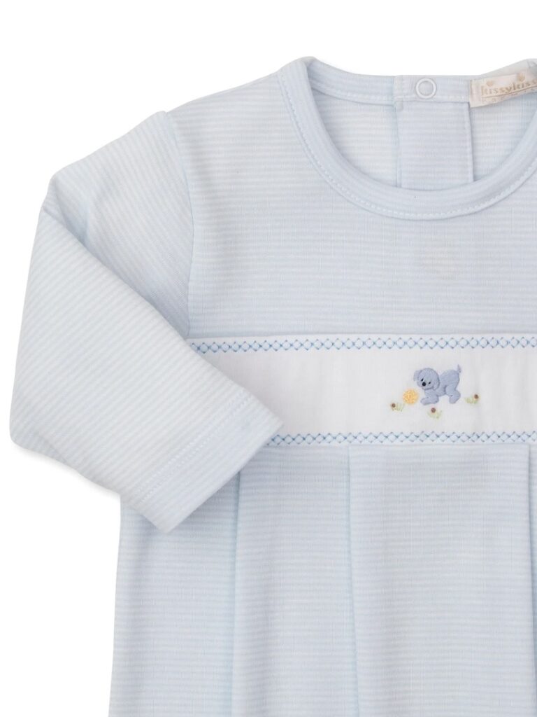 Kissy Kissy Premier Playful Pups Embroidered Sack - Blue