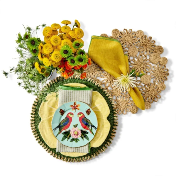 Deborah Rhodes Floral Abaca Placemat - Natural2