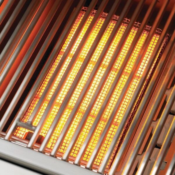 Delta Heat 38-Inch 3-Burner Built-In Gas Grill with Sear Zone & Rotisserie Kit (White Panel)(Available in Natural Gas or Liquid Propane)