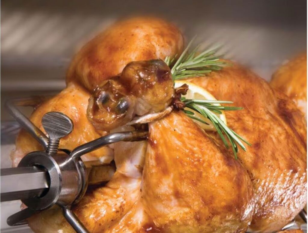 Delta Heat 38-Inch 3-Burner Built-In Gas Grill with Sear Zone & Rotisserie Kit (White Panel)(Available in Natural Gas or Liquid Propane)