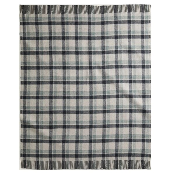 Pendleton Eco Wise Fringed Throw - Oat Kelso Plaid