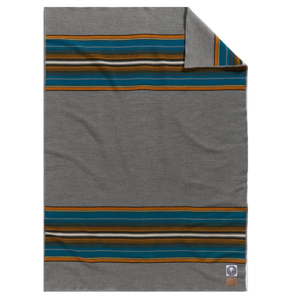Pendleton National Park Throw with Leather Carrier - Olympic Grey