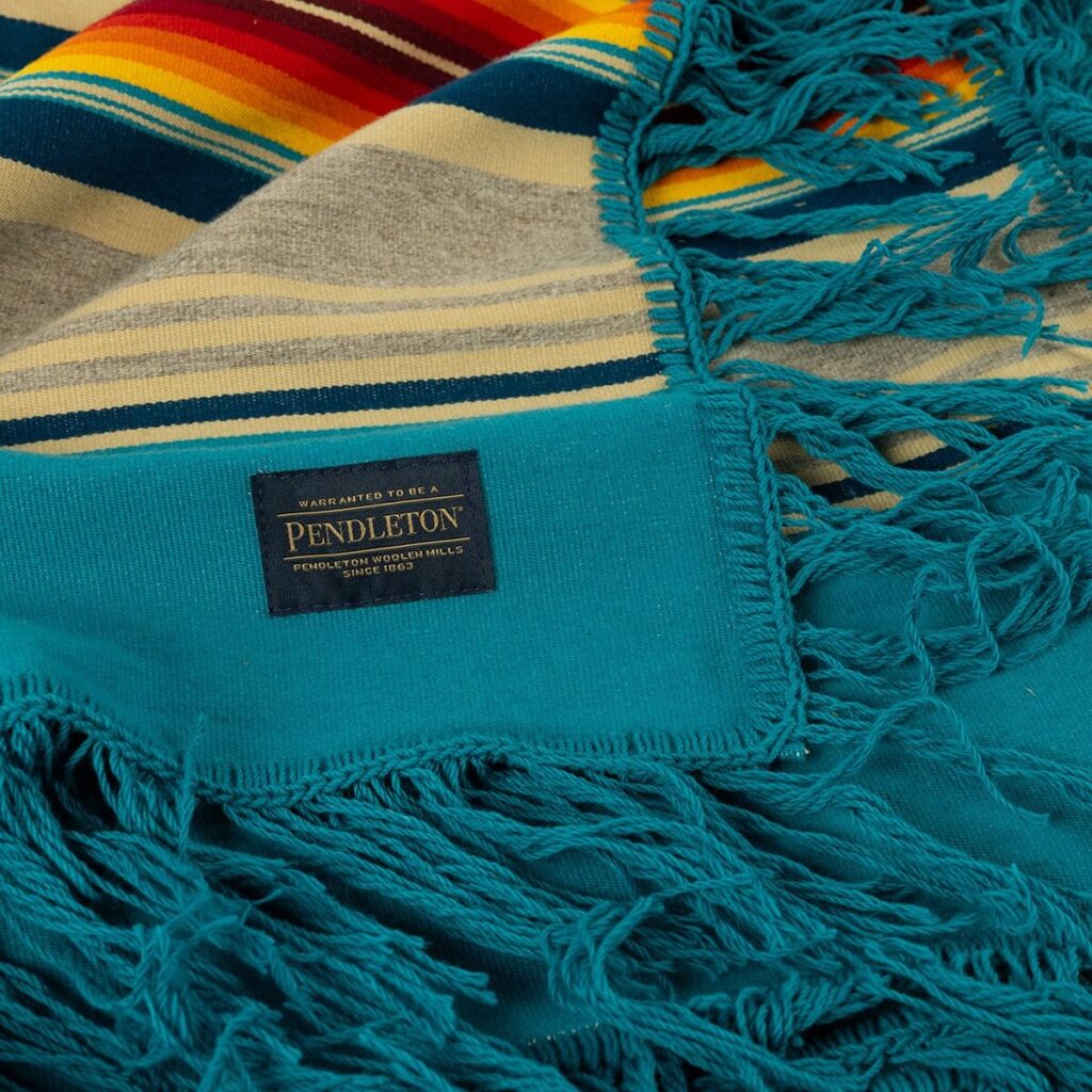 Pendleton Serape Shawl - Turquoise