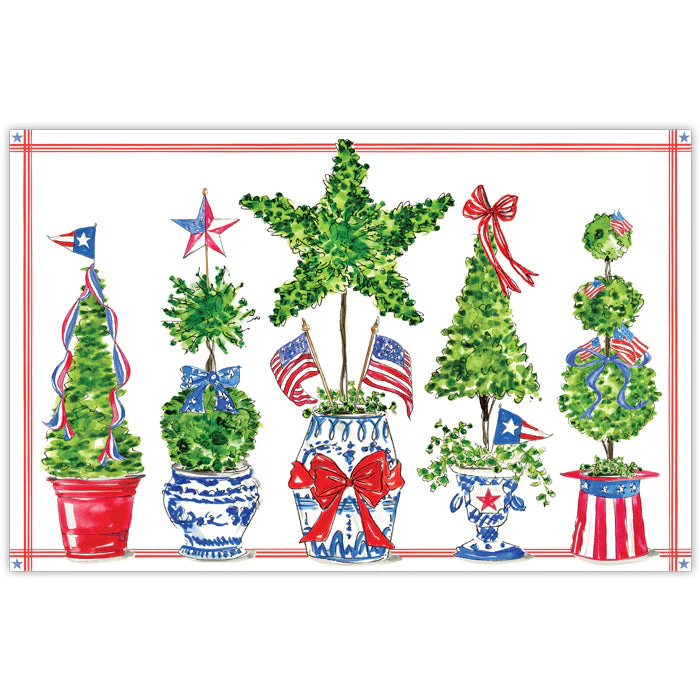 Rosannne Beck Patriotic Topiaries Placemats